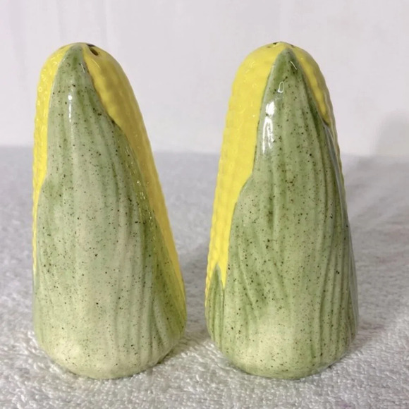 Vintage Ceramic Corn On The Cob Salt &  Pepper Shakers - Picture 2 of 7